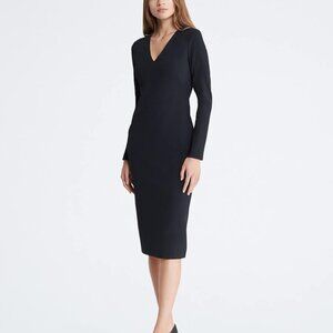Calvin Klein Black Midi Dress M